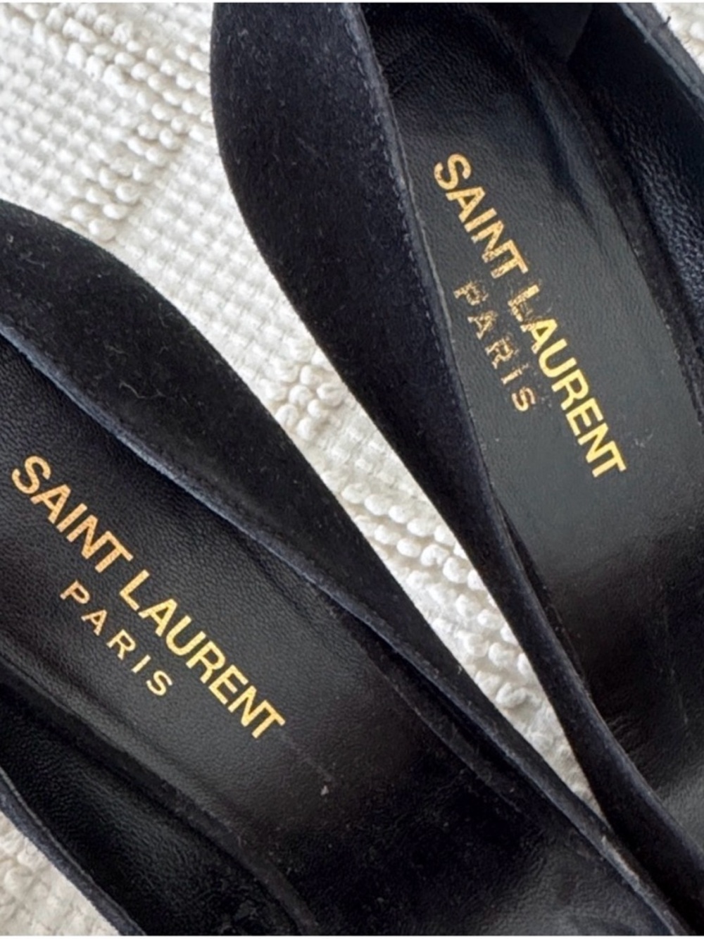 YSL Saint Laurent Black Suede Pointed-Toe Pumps 36.5 - Picture 6 of 6